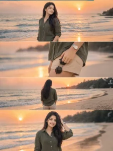 Beach Sunset Collage Photo Editing Prompts 2026 (2)